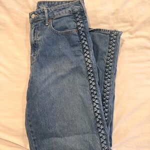 Old Navy Blue Braided Women's wide leg Jeans